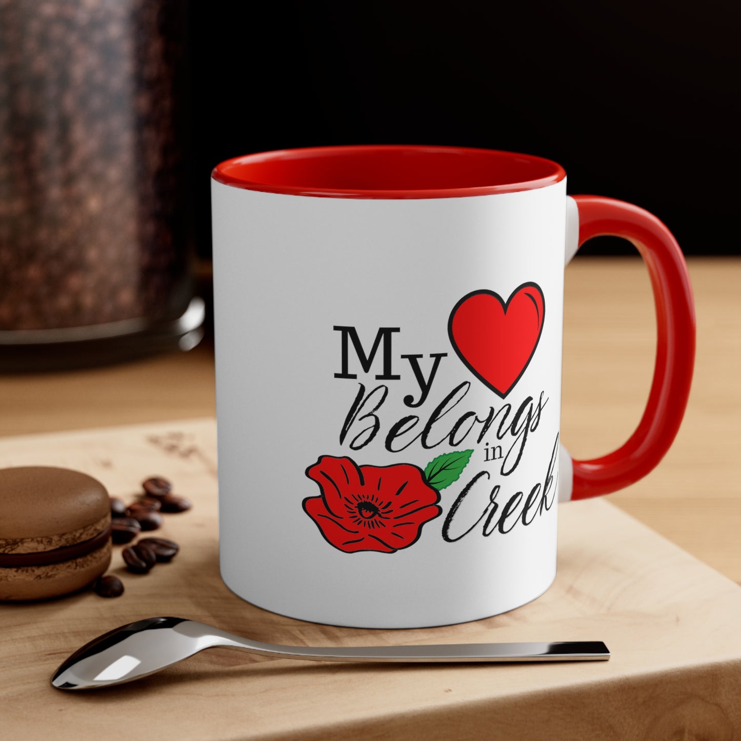 My Heart Belongs in Poppy Creek Coffee Mug, 11oz - FREE U.S. SHIPPING